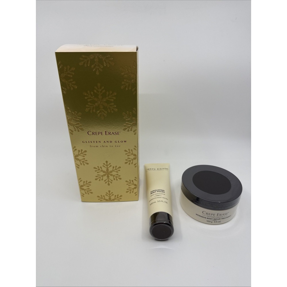 Crepe Erase Exfoliating Body Polish & Intensive Body Repair Set New Sealed